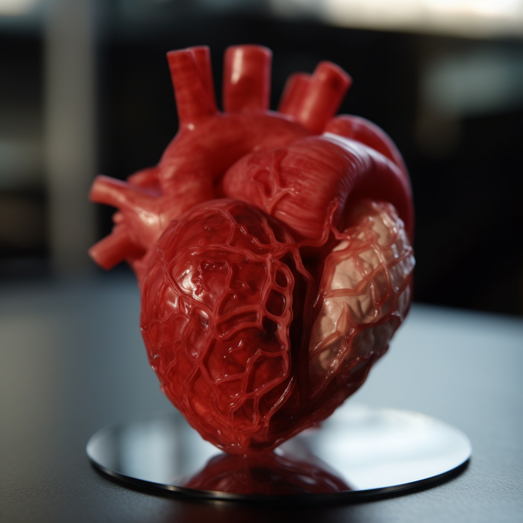 напечатанное на принтере сердце